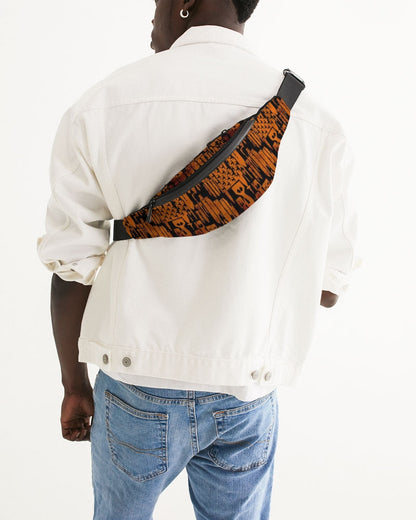 Print On Demand - Crossbody Sling Bag - "EOD Bomb Flag" (Orange on Black)